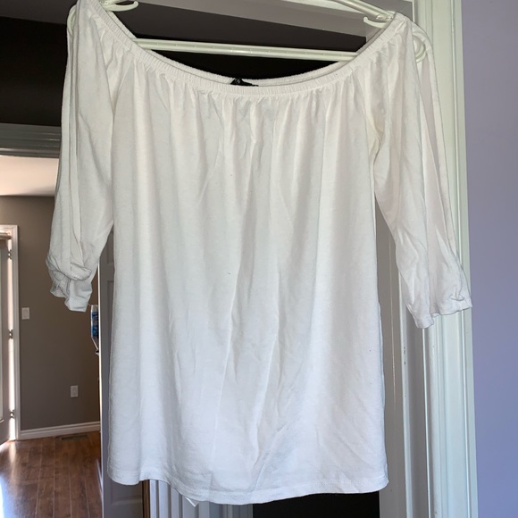 White Dynamite Off the shoulder shirt with slits - Picture 1 of 3
